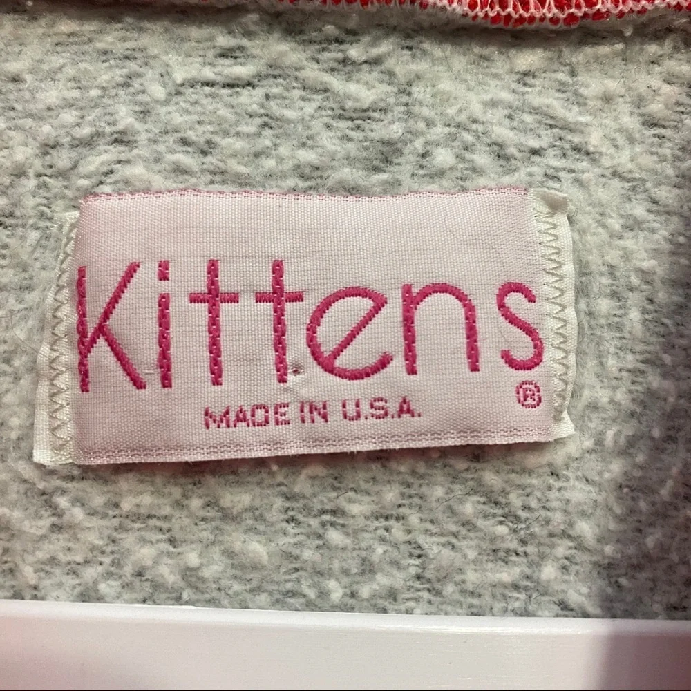 Kittens | vintage 80’s checkered sweater